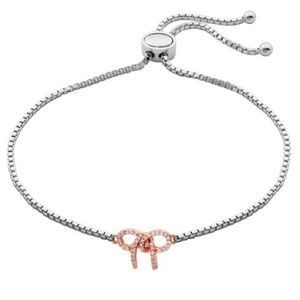 Rose Gold CZ Bow Bracelet